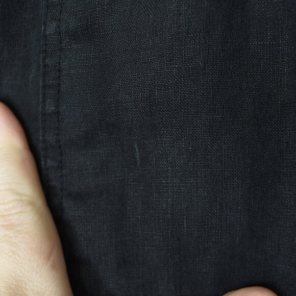 Athleta Women's Pants Cabo Linen Jogger Black Drawstring Cuffs Pockets - Picture 3 of 10